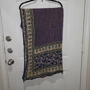 AMO Vibrant Blue and Green Scarf